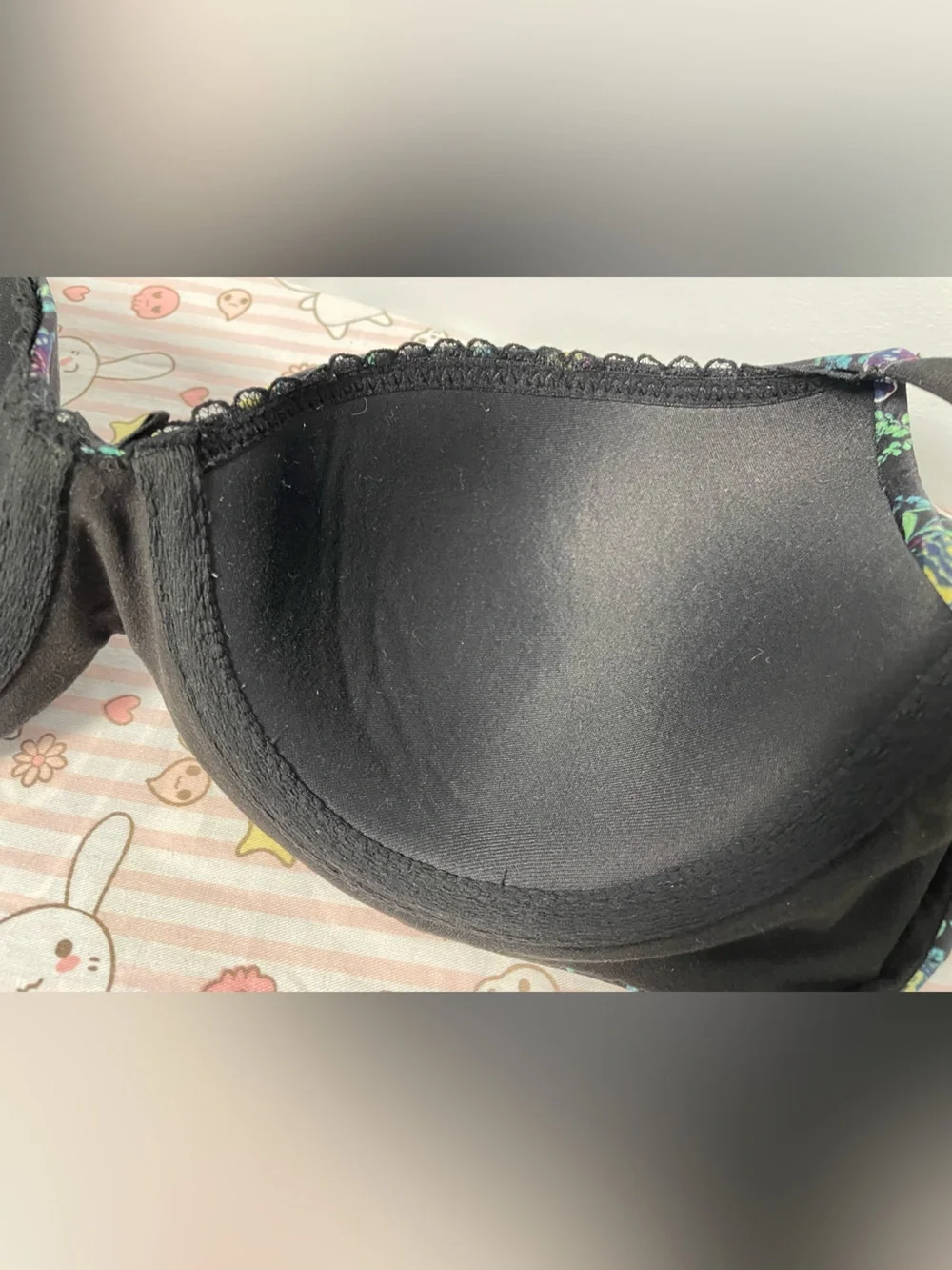Victoria’s Secret Bra Body Lined Demi/Demi Double Butterfly Underwire Black 34C - Picture 13 of 16